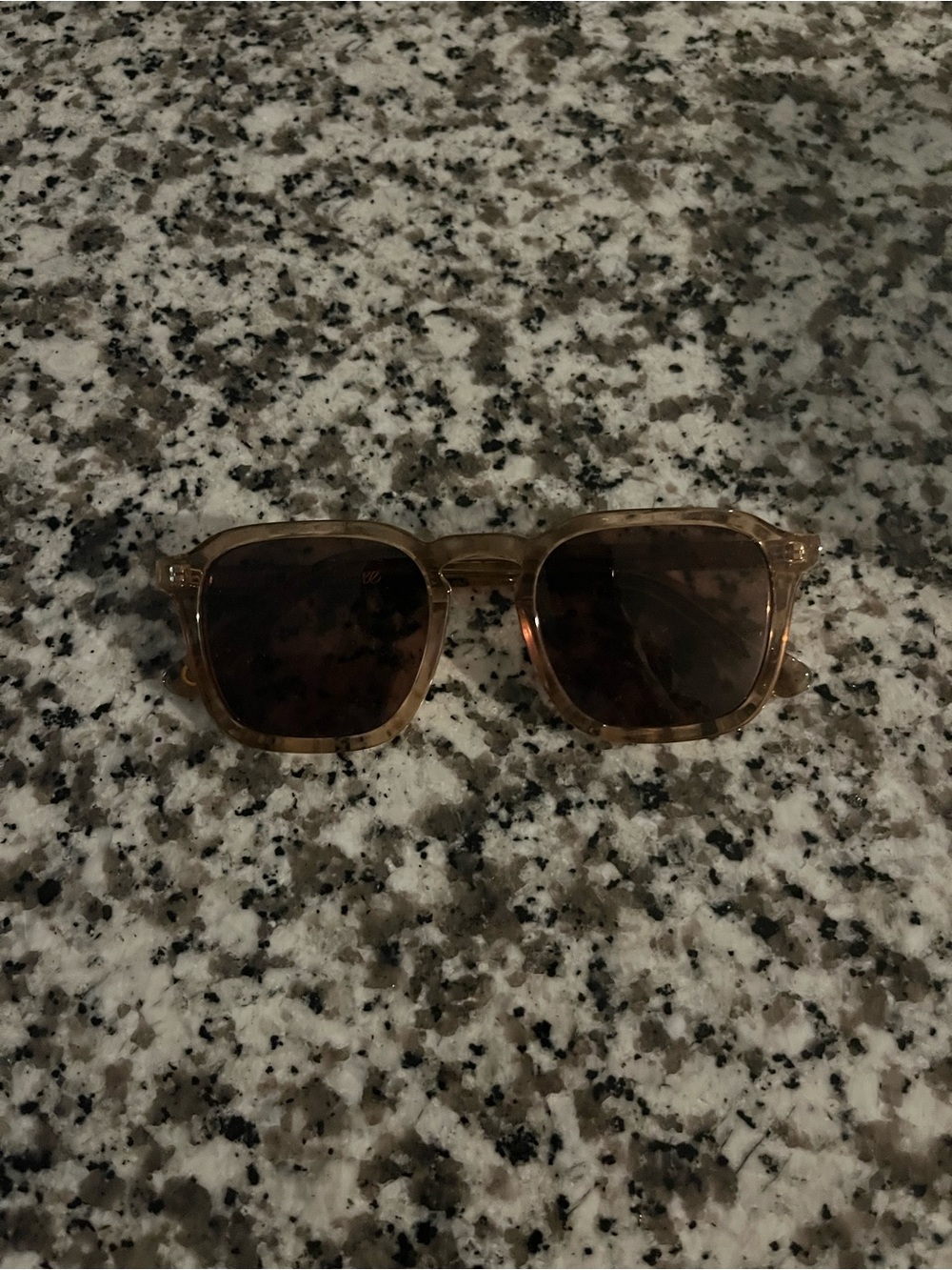 Madewell Transparent Amber Sunglasses with Brown Lenses